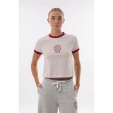Maraton Regular Kadın Bisiklet Yaka Ekru- T-Shirt - XL