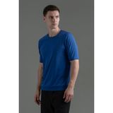 Maraton Slimfit Erkek Bisiklet Yaka Saks- T-Shirt - XL