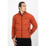 Maraton Sportswear Erkek Hakim Yaka Mont - Kiremit Kırmızı - Siyah