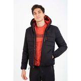 Maraton Sportswear Erkek Kapüşonlu Mont - Siyah
