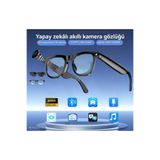 Marbar Yapay Zeka Gözlük(AI)–1080p Kayıt-2K Görüntü,Kamera+Bluetooth+Canlı Çeviri+Stereo Ses+IP67