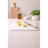 Marbello Mermer Kesme Tahtası 20x30 cm Beyaz Steak Peynir Şarküteri Sunum Servis Tablası