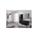 Marble Banyo Dolabı Takımı Siyah 65 Cm 008.04.0031