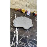 Marble Center Mermer Istiridye Sunumluk Tepsi Dekoratif Çerezlik Kase Tabak - Gri