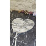 Marble Center Mermer Kalp Sunumluk Tepsi Dekoratif Çerezlik - Leylak