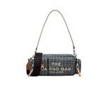 Marc Jacobs Kargo Monogram Omuz Çantası, Güneş Soluk Denim, One Size