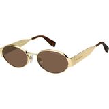 Marc Jacobs Unisex Güneş Gözlüğü Marc 806/S-01Q‐ALTIN Oval Çerçeve Metal Yapı UV Koruma - Altın