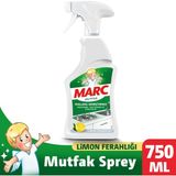 Marc Mutfak Temizleyici Yağ Çözücü Sprey 750 ml Limon Ferahlığı ile Mükemmel Hijyen Sağlar