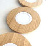 marca home Yuvarlak Meşe Kaplama Led Tavan Aydınlatması 33cm, Yatak Odası, Koridor, Banyo Lambası - Gün Işığı