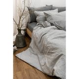 Marcalanya Doğal Ipliği Boyalı Çift Kişilik Pamuklu Nevresim Takımı Kutulu Duvet Cover Set (Lastikli Çarşaf) - Gri - Antrasit - 200 x 220 cm