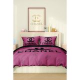 Marcalanya Nevresim Takımı Çift Kişilik Pamuklu Saten Kumaş 6 Parça 3D Dijital Baskı Duvet Cover Set Model No: - Pembe - 200 x 220 cm