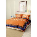 Marcalanya Nevresim Takımı Çift Kişilik Pamuklu Saten Kumaş 6 Parça 3D Dijital Baskı Duvet Cover Set Model No: - Turuncu - 200 x 220 cm