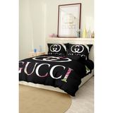 Marcalanya Nevresim Takımı Çift Kişilik Pamuklu Saten Kumaş 6 Parça Kutulu 3D Dijital Baskı Duvet Cover Set Model No: - 200 x 220 cm - Siyah