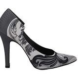 Marcamiss Gri Saten Topuklu Stiletto Kadın Ayakkabı 7366 39
