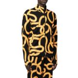 Marcelo Burlon Yılan Desenli Fermuarlı Cepli Dik Yaka Ceket Erkek CEKET CMBD007F22JER0011016