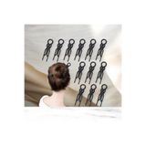 Marchen Collection Kadın Siyah Hair Pin Saç Topuz Çubukları 10 Adet