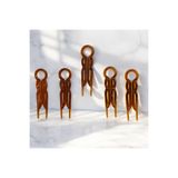 Marchen Collection Kadınlar için Saç Topuz Tokası 6,0cm*1,5 cm Kahverengi 10 ADET