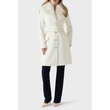 Marciano By Guess Loreta Yün Karışımlı Regular Fit Kemerli Peluş Yaka Kaban 4BGL041799Z Bayan Kaban 4BGL04 1799Z F1AB - Ekru - 40