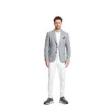 Marcio Erkek Lacivert Pamuk Karışımlı Esneyen Kumaş Mono Yaka Slim Fit Spor Blazer Ceket