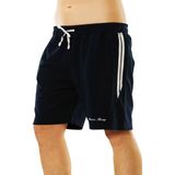 Marco Ferry Lacivert Erkek Yanları Şeritli Beli Lastikli Cepli Büyük Beden Pamuklu Şort EDY18204B - 6XL