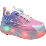 Marco Kids 18-26y1801 Çocuk Işıklı Paten Ayakkabı – Usb Şarjlı Led Spor PEMBE
