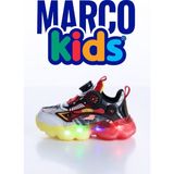 Marco Kids Akıllı Bağcık Işıklı Spor Ayakkabı Çocuk Sneaker 26Y1214 - Sarı