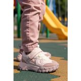 Marco Kids Pudra Cırtlı Kalın Kaymaz Rahat Tabanlı Kız Çocuk Spor Ayakkabı Sneaker 22678 P