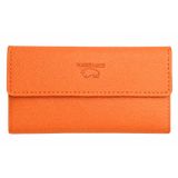 Marco Lucci Siyah Deri Kadın Cüzdan, Hakiki Deri, Fermuarlı Bölümlü, Minimalist Orange Wallet (Turuncu)