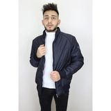 Marco Muratti Fistan Store Erkek Hakim Yaka Normal Kalıp Fermuar Kapamalı Kışlık Mont - Lacivert - 3XL