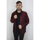 Marco Muratti Fistan Store Erkek Hakim Yaka Spor Kesim Normal Kalıp Fermuar Kapamalı Yazlık Mont - 3XL - Bordo