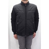 Marco Muratti Fistan Store Erkek Hakim Yaka Spor Kesim Normal Kalıp Kolları Çelik Örgü Kışlık Mont - 2XL - Siyah