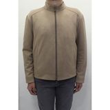 Marco Muratti Fistan Store Erkek Hakim Yaka Spor Kesim Normal Kalıp Nubuk Mont - 2XL - Koyu Bej