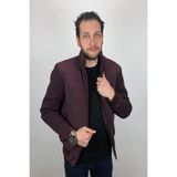 Marco Muratti Marcomuratti Fistan Store Erkek Bordo Hakim Yaka Spor Kesim Normal Kalıp Kolları Çelik Örgü Kışlık Mont - 52
