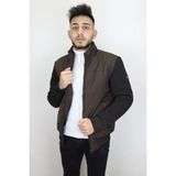 Marco Muratti Marcomuratti Fistan Store Erkek Kahverengi Hakim Yaka Kolları Çelik Örgü Spor Kesim Normal Kalıp Kışlık Şişme Mont - 48