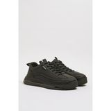 Marcomen 55712 Erkek Hakiki Deri Sneaker Ayakkabı - Siyah