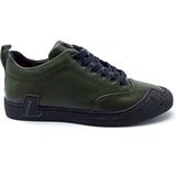 Marcomen Haki Deri Erkek Sneaker Ayakkabı - 001-Beyaz