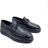 Marcomen M23160 Hakiki Deri Tokalı Bağcıksız Erkek Siyah Konfor Loafer Ayakkabı - 0 - Siyah
