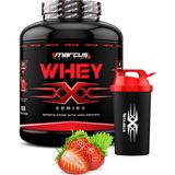 Marcus Nutrition Çilek Aromalı Whey Protein Tozu 69 Servis – Yüksek Protein, Glutamin ve B Vitamini İçerikli, Türkiye Üretimi, Shaker Hediyeli