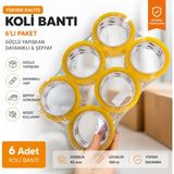 Mardel Store M-S Koli Bandı 45X100 Şeffaf Güçlü Yapışkan Akrilik 6 Adet