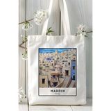 Mardin Baskılı Bez Çanta Omuz Çantası Kişiye Özel Desen