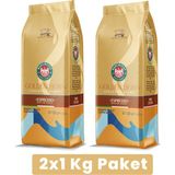 Mare Mosso Caffe ê Vendite Golden Horn Espresso Kahve 2X1 Kg Paket Yoğun Aroma ile Çikolata Lezzeti Sunar - Çekirdek Kahve