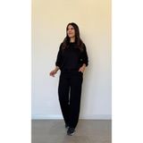 Mareandpanda Kadın Uzun Kollu Bisiklet Yaka Viskon Iki Iplik Bluz Ve Pantolon Ikili Takım
