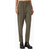 Marella Unisex Twill Sweatpants, Elastik Bel ve Modern Rahat Günlük Stil - 46 - Haki