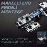 Marelli Evo Star Tipi Frenli (Pistonlu / Stoplu / Hidrolikli) Dolap Için Menteşe (Yavaşça Kapar) ( Eski Tip Menteşeler Için)