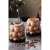 Mareluxe Bubbly Tasarım Cam Kahve Bardağı – Estetik Buzlu Ve Soğuk İçecekler İçin Modern Bubble Glass (Şeffaf)