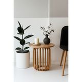 Maren Aydınlatma Lighting & Accessories Palermo Yuvarlak Modern Klasik Rustik Retro Vintage Naturel Dekoratif Ahşap Çıtalı Eskitme Iskandinavyan Orta Mantar Sehpa