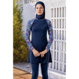 Maresiva Genç Kız Likralı Tam Kapalı Tesettür Mayo 2901 Koyu Lacivert Koyu Lacivert