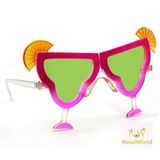 Margarita Bardak Şeklinde Parti Gözlüğü Pembe 16X8 Cm