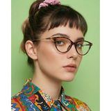 Margo Leopar Cat Eye Mavi Işık Filtreli Gözlük | Blue Blocked | Ekran Gözlüğü | Kadın