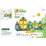 Margo Toys Manyetik Yapı Blokları – Çocuklar Için Renkli 3 Boyutlu 37 Parça Çiftlik Temalı Manyetik Karo Oyun Seti